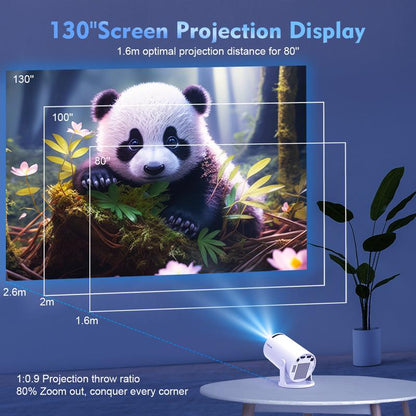 [US Warehouse] Magcubic Hy300Pro Projector 290ANSI Dual Wifi6 8K 4K Decode Auto Keystone Correction Wireless BT5.4 130"Screen 1280*720P Built-In Speaker Allwinner H726 180° Rotatable Mini Portable Home Cinema Outdoor Audio Gift