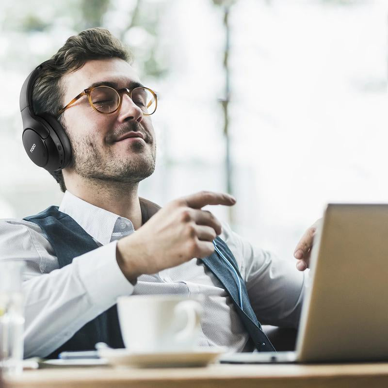 TOZO HT2 Hybrid Active Noise Cancelling Headphones, Wireless over Ear Bluetooth Headphones